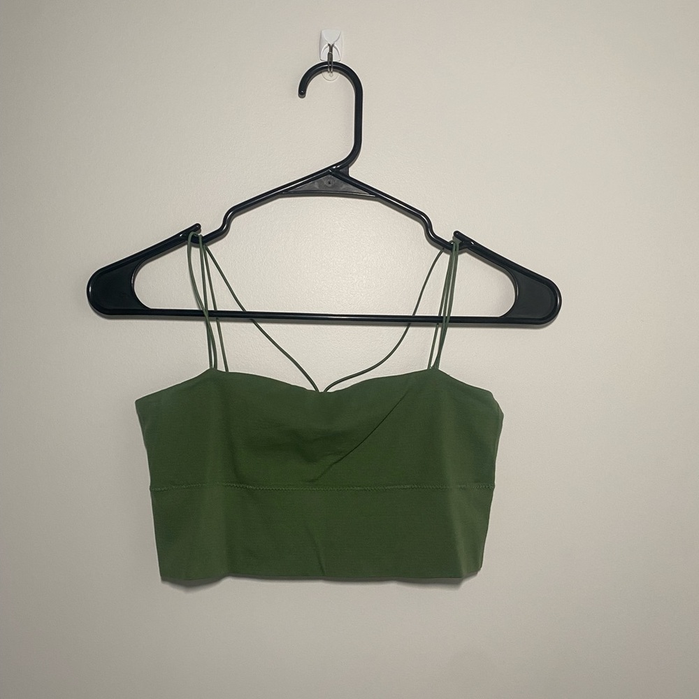 Forever 21 green seamless tank/bralette size S